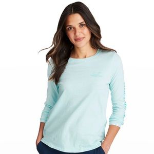 Vineyard Vines long sleeve crystal blue t shirt M